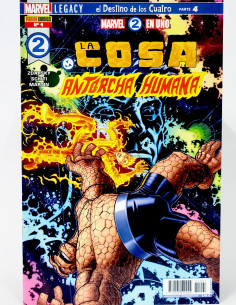 CÓMIC MARVEL 2 EN UNO 4 LA COSA ANTORCHA HUMANA PANINI...