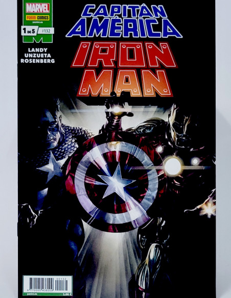 CÓMIC CAPITÁN AMÉRICA 132 IRON MAN VOL.8 PANINI MARVEL VOLUMEN GRAPA DE KIOSCO