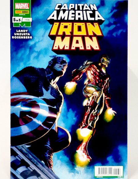CÓMIC CAPITÁN AMÉRICA 136 IRON MAN VOL.8 PANINI MARVEL VOLUMEN GRAPA DE KIOSCO