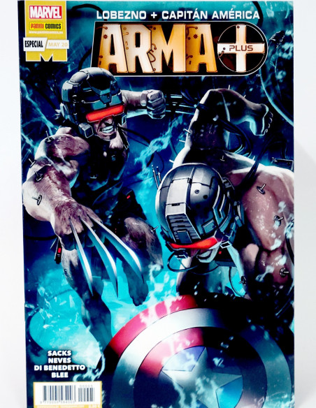 CÓMIC LOBEZNO CAPITAN AMERICA ARMA PLUS MAYO 2020 ESPECIAL PANINI MARVEL GRAPA DE KIOSCO