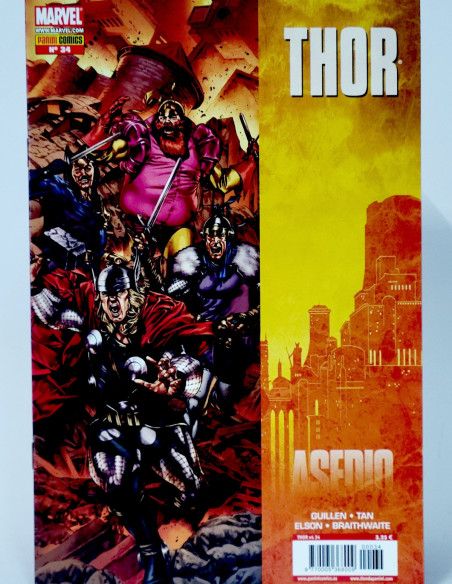 CÓMIC THOR ASEDIO 34 PANINI MARVEL GRAPA DE KIOSCO