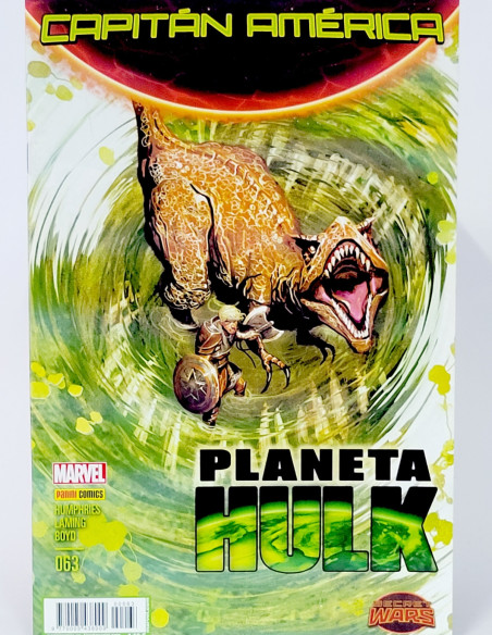 CÓMIC CAPITÁN AMÉRICA PLANETA HULK 63 VOL.8 PANINI MARVEL GRAPA VOLUMEN DE KIOSCO