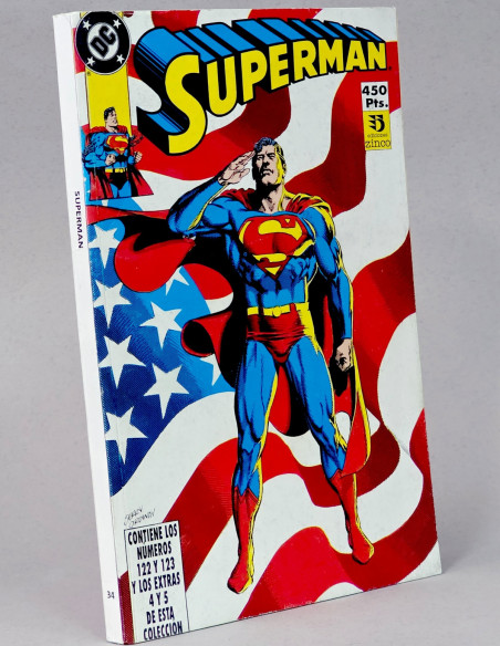 CÓMIC SUPERMAN 122 AL 123 EXTRAS 4 Y 5 RETAPADO 34 EDICIONES ZINCO DC EXCELENTE ESTADO