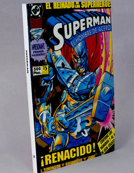 CÓMIC SUPERMAN EL HOMBRE DE ACERO 1 AL 4 RETAPADO 38 EDICIONES ZINCO DC MUY BUEN ESTADO