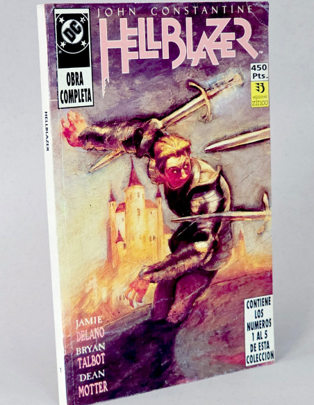 CÓMIC HELLBLAZER 1 AL 5 OBRA COMPLETA RETAPADO EDICIONES ZINCO DC CASI EXCELENTE ESTADO