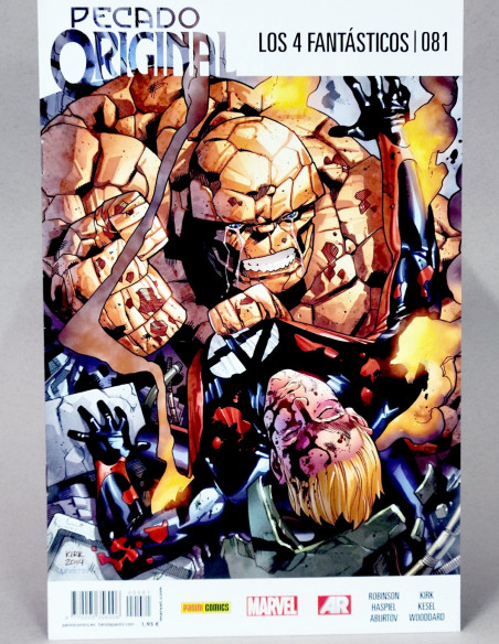 CÓMIC LOS 4 FANTASTICOS 81 PECADO ORIGINAL PANINI MARVEL GRAPA DE KIOSCO
