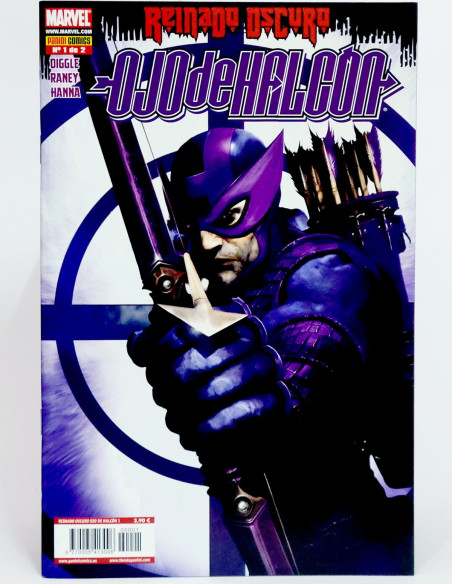CÓMIC REINADO OSCURO OJO DE HALCÓN 1 PANINI MARVEL GRAPA DE KIOSCO