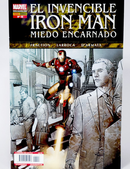 CÓMIC EL INVENCIBLE IRON MAN 13 MIEDO ENCARNADO PANINI MARVEL GRAPA DE KIOSCO