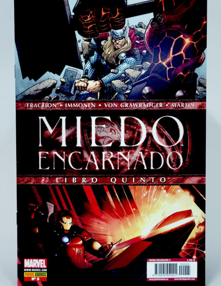 CÓMIC MIEDO ENCARNADO 5 LIBRO QUINTO PANINI MARVEL GRAPA DE KIOSCO