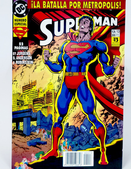 CÓMIC SUPERMAN 13 VOL.3 DC EDICIONES ZINCO VOLUMEN GRAPA DE KIOSCO