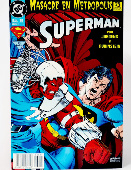CÓMIC SUPERMAN 15 VOL.3 DC EDICIONES ZINCO VOLUMEN GRAPA DE KIOSCO