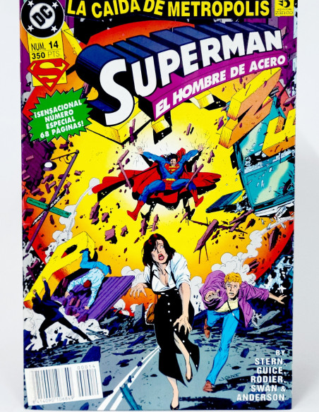 CÓMIC SUPERMAN EL HOMBRE DE ACERO 14 DC EDICIONES ZINCO GRAPA DE KIOSCO