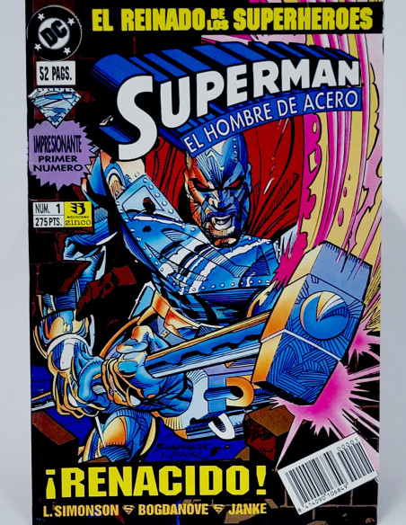 CÓMIC SUPERMAN EL HOMBRE DE ACERO 1 DC EDICIONES ZINCO GRAPA DE KIOSCO