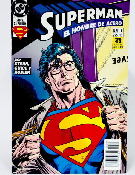 CÓMIC SUPERMAN EL HOMBRE DE ACERO 6 DC EDICIONES ZINCO GRAPA DE KIOSCO