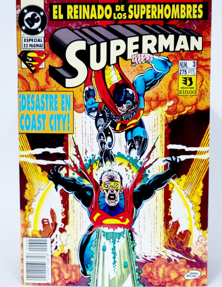 CÓMIC SUPERMAN 3 VOL.3 DC EDICIONES ZINCO VOLUMEN GRAPA DE KIOSCO