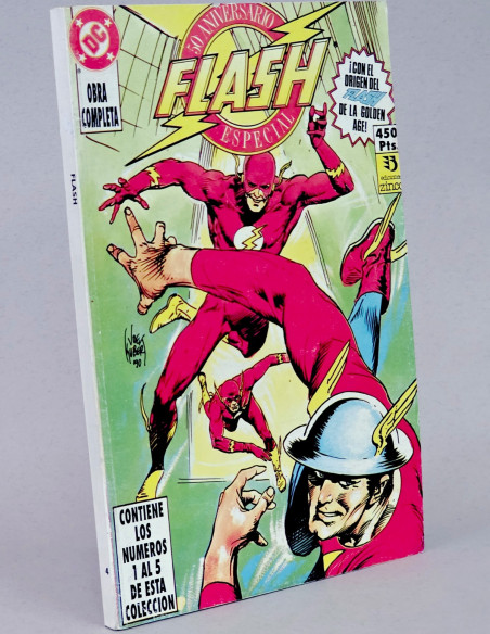 CÓMIC FLASH 4 DC 1 AL 5 RETAPADO EDICIONES ZINCO OBRA COMPLETA EXCELENTE ESTADO