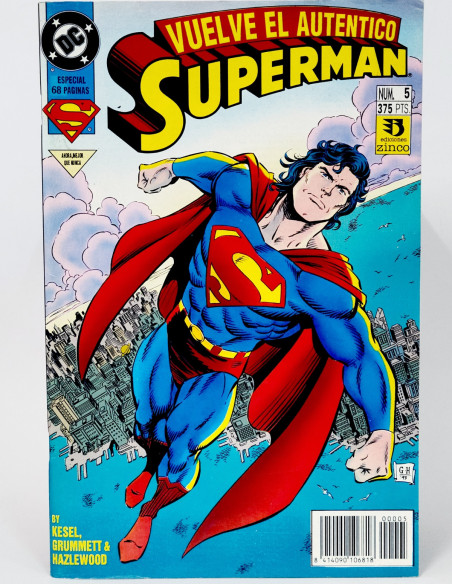 CÓMIC SUPERMAN 5 VOL.3 DC EDICIONES ZINCO VOLUMEN GRAPA EXCELENTE ESTADO