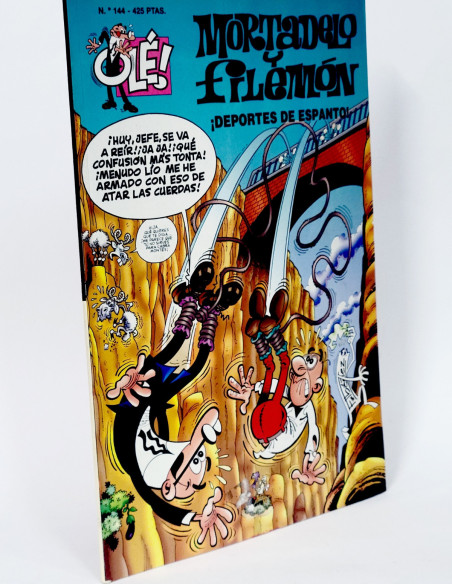 CÓMIC MORTADELO Y FILEMÓN 144 DEPORTES DE ESPANTO EDICIONES B PRIMERA EDICIÓN BUEN ESTADO