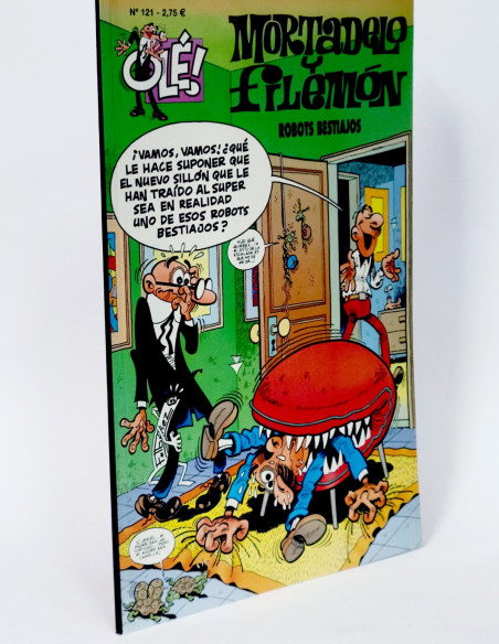 CÓMIC MORTADELO Y FILEMÓN 121 ROBOTS BESTIAJOS OLE EDICIONES B SEGUNDA EDICIÓN CASI EXCELENTEESTADO