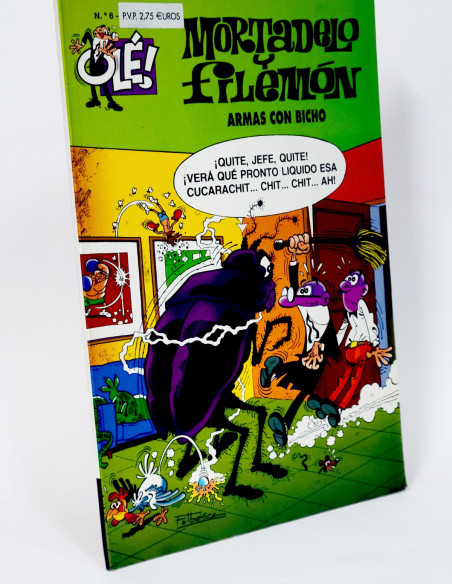 CÓMIC MORTADELO Y FILEMÓN 6 ARMAS CON BICHO OLE EDICIONES B TERCERA EDICIÓN BUEN ESTADO