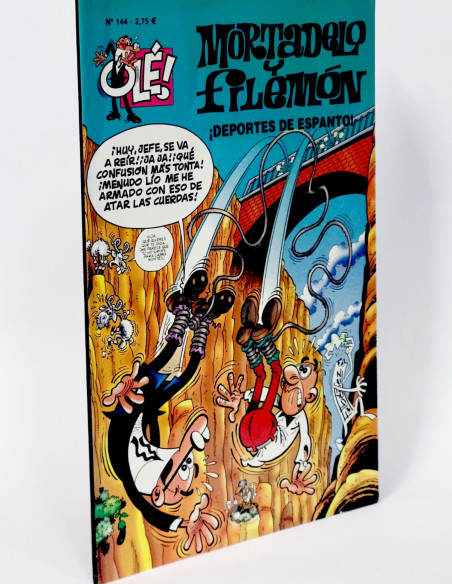 CÓMIC MORTADELO Y FILEMÓN 144 DEPORTES DE ESPANTO OLE EDICIONES B SEGUNDA EDICIÓN BUEN ESTADO