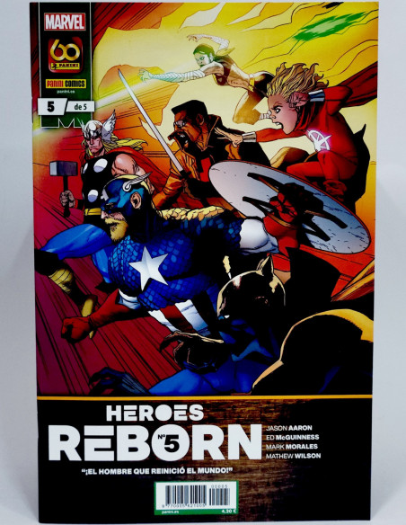 CÓMIC HÉROES REBORN 5 PANINI MARVEL GRAPA DE KIOSCO