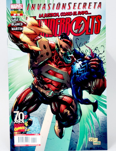 CÓMIC THUNDERBOLTS 15 INVASIÓN SECRETA PANINI MARVEL GRAPA DE KIOSCO