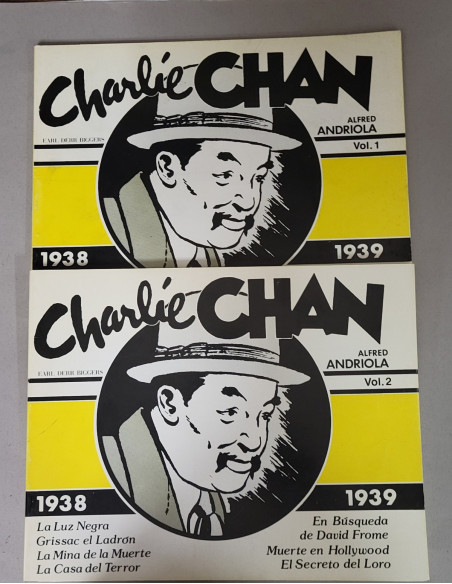 CÓMICS CHARLIE CHAN COLECCIÓN COMPLETA VOL.1 VOL.2 ALFRED ANDRIOLA FACSIMIL EXCELENTE ESTADO