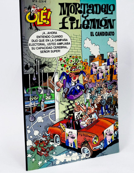 CÓMIC MORTADELO Y FILEMÓN 9 EL CANDIDATO OLE QUINTA EDICIÓN EDICIONES B MUY BUEN ESTADO