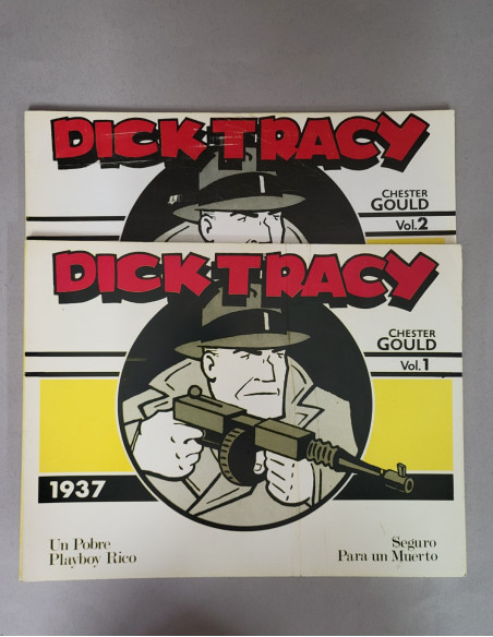 CÓMICS DICK TRACY 1937 COLECCIÓN COMPLETA VOL.1 VOL.2 FACSIMIL MUY BUEN ESTADO