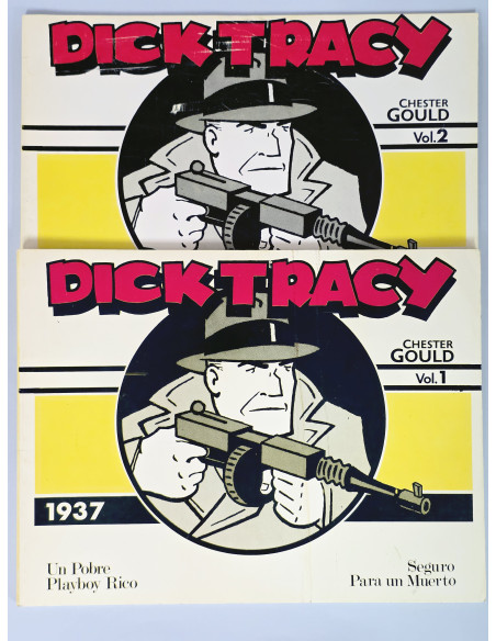 CÓMICS DICK TRACY 1937 COLECCIÓN COMPLETA VOL.1 VOL.2 FACSIMIL MUY BUEN ESTADO