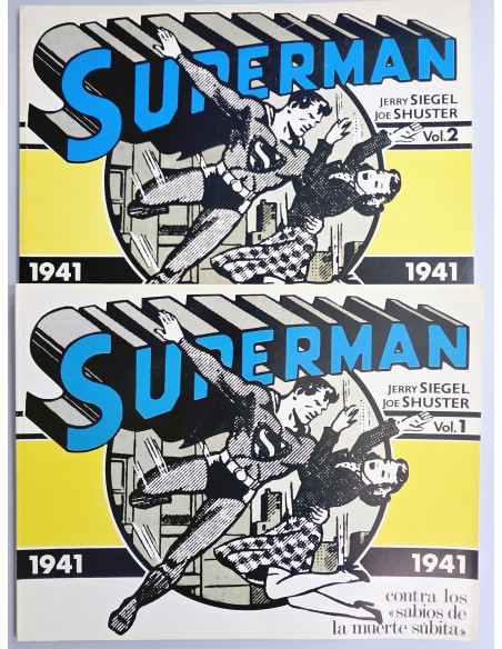 CÓMICS SUPERMAN 1941 COLECCIÓN COMPLETA VOL.1 VOL.2 CONTRA LOS SABIOS DE LA MUERTE SUBITA EXCELENTE