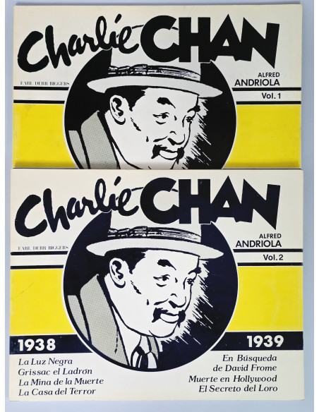 CÓMICS CHARLIE CHAN COLECCIÓN COMPLETA VOL.1 VOL.2 ALFRED ANDRIOLA FACSIMIL EXCELENTE ESTADO