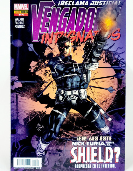 CÓMIC VENGADORES INDIGNADOS 4 PANINI MARVEL GRAPA DE KIOSCO