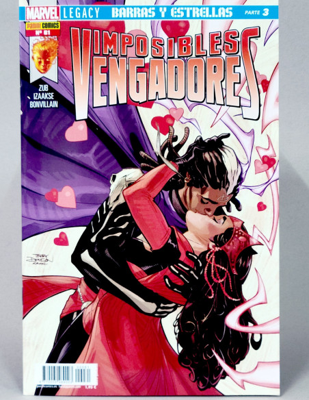 CÓMIC IMPOSIBLES VENGADORES 61 LEGACY BARRAS Y ESTRELLAS PANINI MARVEL GRAPA DE KIOSCO