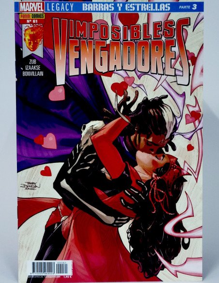 CÓMIC IMPOSIBLES VENGADORES 61 LEGACY BARRAS Y ESTRELLAS PANINI MARVEL GRAPA DE KIOSCO
