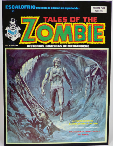 CÓMIC ESCALOFRIO 23 TALES OF THE ZOMBIE VERTICE MARVEL CASI EXCELENTE ESTADO