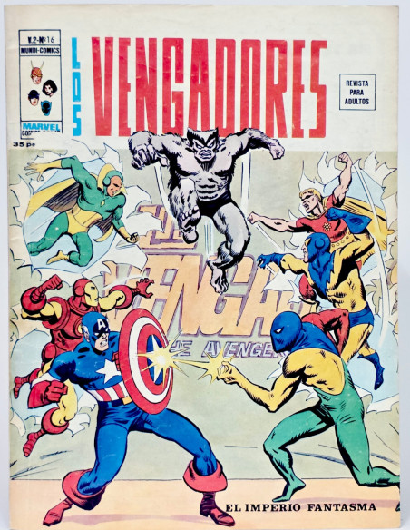 CÓMIC LOS VENGADORES 16 EL IMPERIO FANTASMA ALLA VOL.2 VERTICE MARVEL VOLUMEN NORMAL/BUEN ESTADO