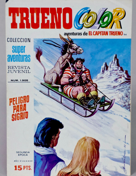 CÓMIC SUPER AVENTURAS DE EL CAPITÁN TRUENO 94 COLOR 1905 EDITORIAL BRUGUERA MUY BUEN ESTADO