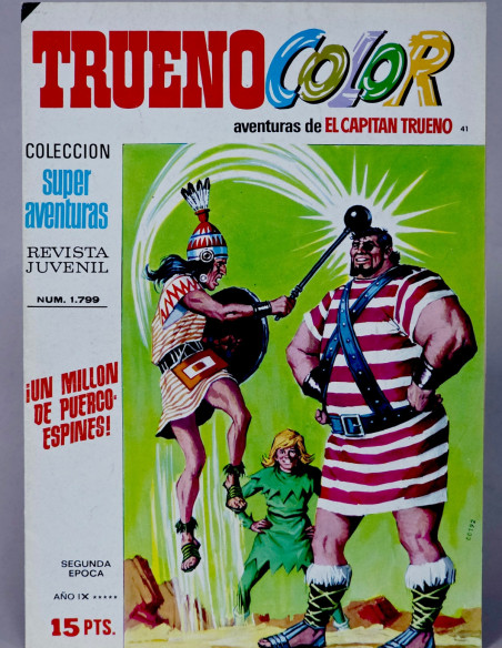 CÓMIC SUPER AVENTURAS DE EL CAPITÁN TRUENO 41 COLOR 1799 EDITORIAL BRUGUERA EXCELENTE ESTADO