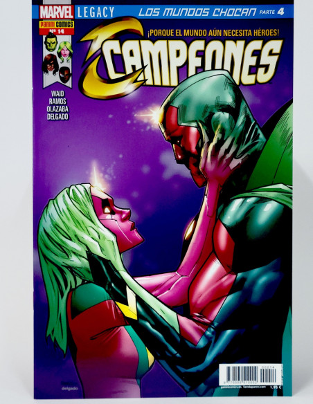 CÓMIC CAMPEONES 14 LEGACY LOS MUNDOS CHOCAN PANINI MARVEL GRAPA DE KIOSCO