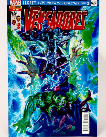 CÓMIC VENGADORES 89 LEGACY LOS MUNDOS CHOCAN PANINI MARVEL GRAPA DE KIOSCO