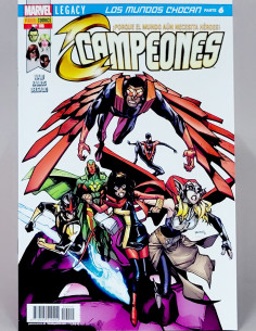 CÓMIC CAMPEONES 15 LEGACY LOS MUNDOS CHOCAN PANINI MARVEL...