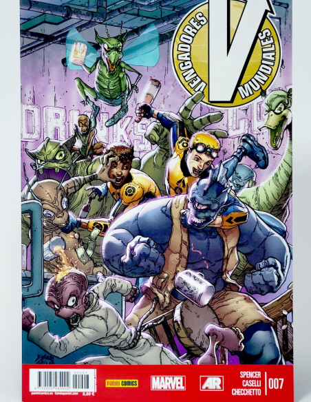 CÓMIC VENGADORES MUNDIALES 7 PANINI MARVEL GRAPA DE KIOSCO