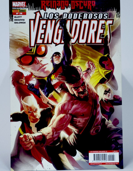 CÓMIC LOS PODEROSOS VENGADORES 26 REINADO OSCURO PANINI MARVEL GRAPA DE KIOSCO