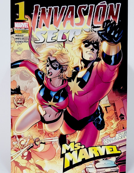 CÓMIC INVASIÓN SECRETA MS MARVEL 1 PANINI MARVEL GRAPA DE KIOSCO