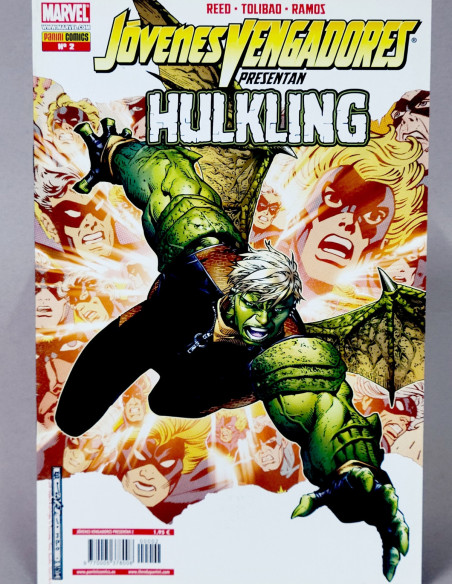 CÓMIC JÓVENES VENGADORES 2 HULKLING PANINI MARVEL GRAPA DE KIOSCO