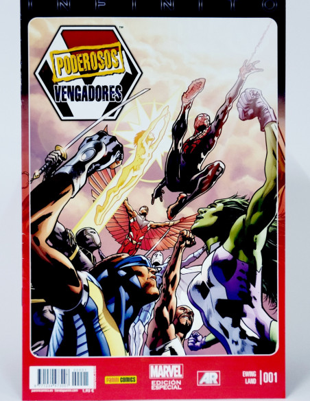 CÓMIC PODEROSOS VENGADORES 1 INFINITO CAPITAN AMÉRICA VOL.2 PANINI MARVEL VOLUMEN GRAPA DE KIOSCO