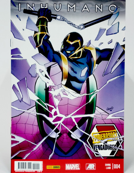 CÓMIC PODEROSOS VENGADORES 4 INHUMANO CAPITAN AMÉRICA VOL.2 PANINI MARVEL VOLUMEN GRAPA DE KIOSCO