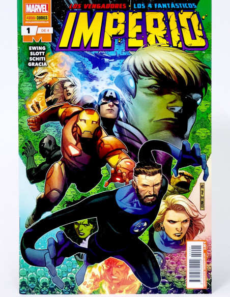 CÓMIC IMPERIO 1 LOS VENGADORES Y LOS 4 FANTÁSTICOS PANINI MARVEL GRAPA DE KIOSCO